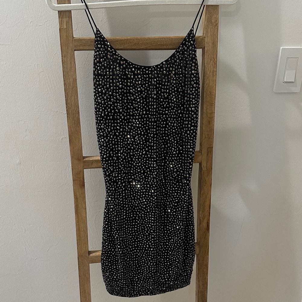 Alice + Olivia Black and White Mini Dress